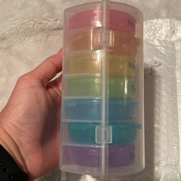 Pill containers by day,  7 days ,   morning, mid day and night compartments! - Picture 2 of 8